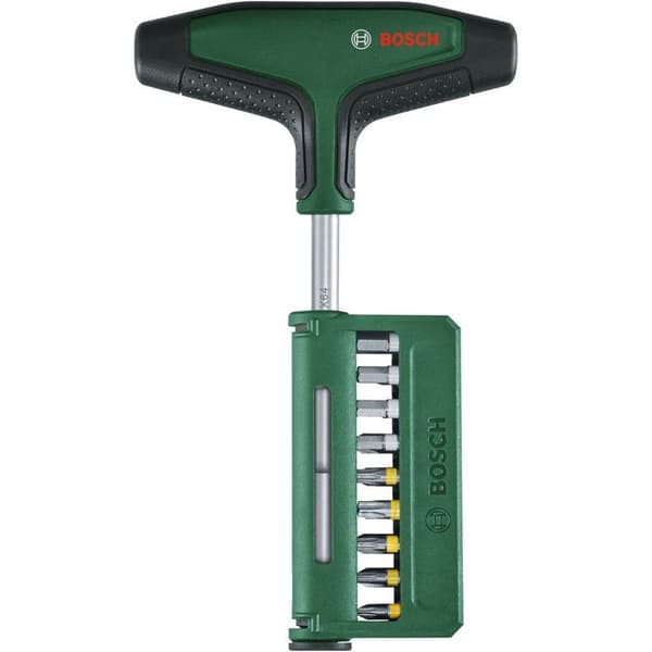 19-delt Bosch T-grebsskruetrækkerbitsæt - 100 mm skaft