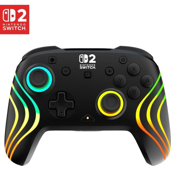 Gamepad - Nintendo Switch 2 - Afterglow Wave - RGB - Trådløs - Sort - Turtle Beach