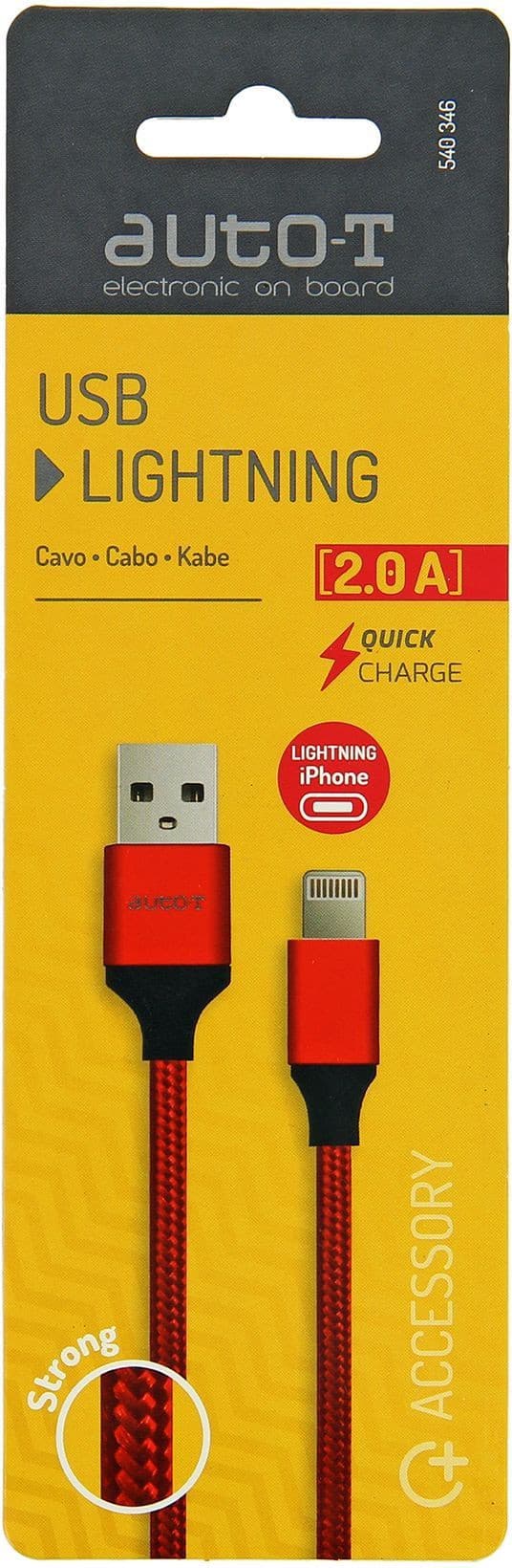 Kaapeli - AUTO T - 540346 - USB 2.0 - Lightning