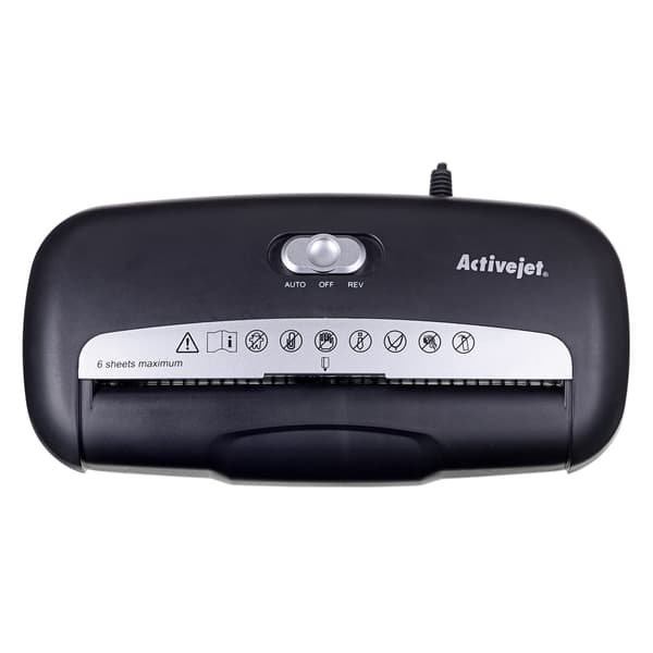 Activejet ASH-0601S makulator, P-2, 10 l, 6 mm makuleringer, 6 ark, sort.