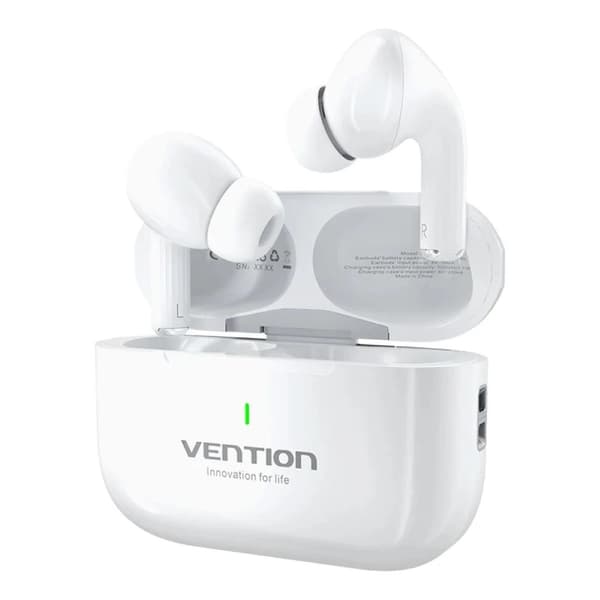 Vention Echo Lite E11 Headset Trådlöst Stereo (TWS) Öppenöra Samtal/Musik USB Typ-C Bluetooth Vit