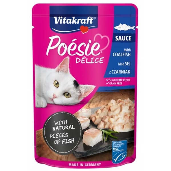 VITAKRAFT Poesie Delice svartfisk - våtfoder för katter - 85 g