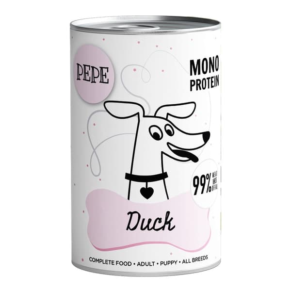 PET PAKA Pepe Duck Mono - våd hundefoder - 400g