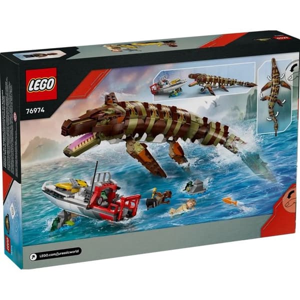 LEGO 76974 Mosasaurus-tehtävävene -rakennuslelu - 858 palaa