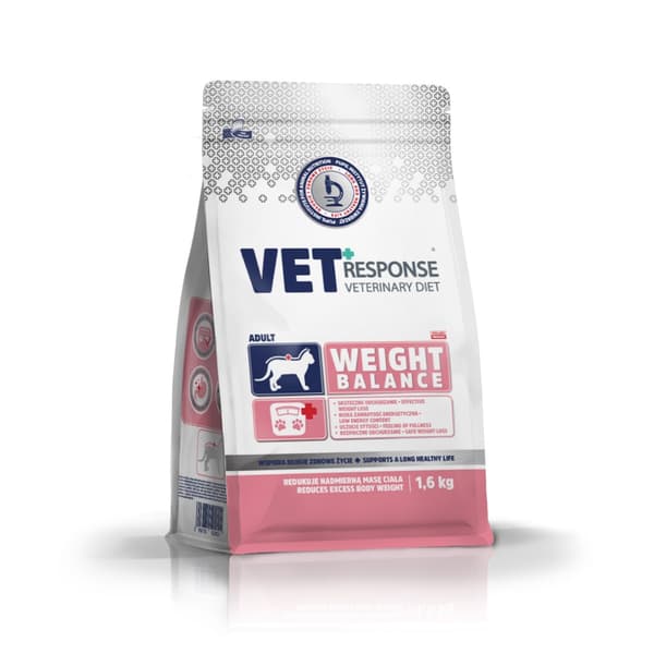 VET RESPONSE Vægtbalance - tørfoder til katte - 1,6 kg