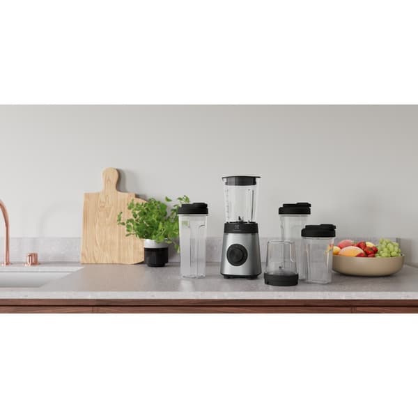 Electrolux E4CB1-6ST 1 L Bordblender 350 W Sort, Rustfrit stål, Transparent