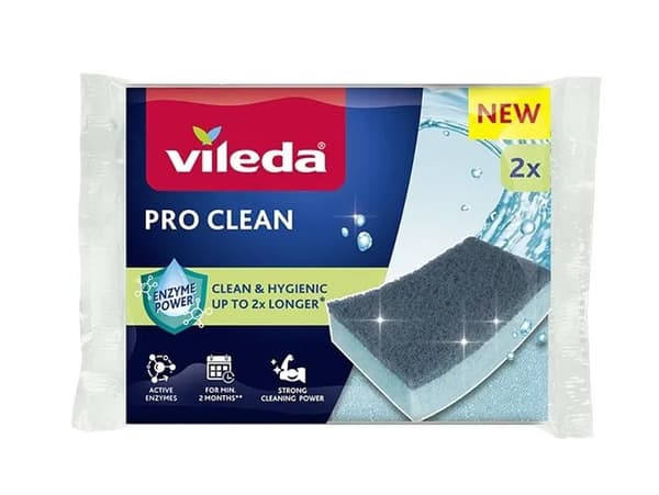 Vileda Pro Clean enzymskuresvampe 2 stk.