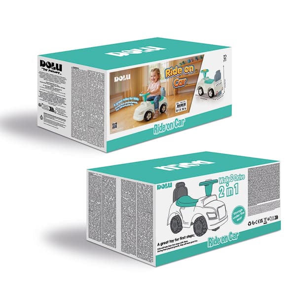 Dolu Step Car 2-i-1 Kørestol & Gåvogn Hvid/Blå