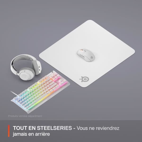 Gamingmusmatta - STEELSERIES - QcK L - Vit
