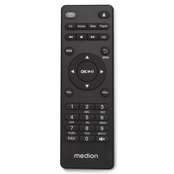 Mini HiFi-system - MEDION - DAB/FM internetradio - CD-afspiller - 2x150W - sort