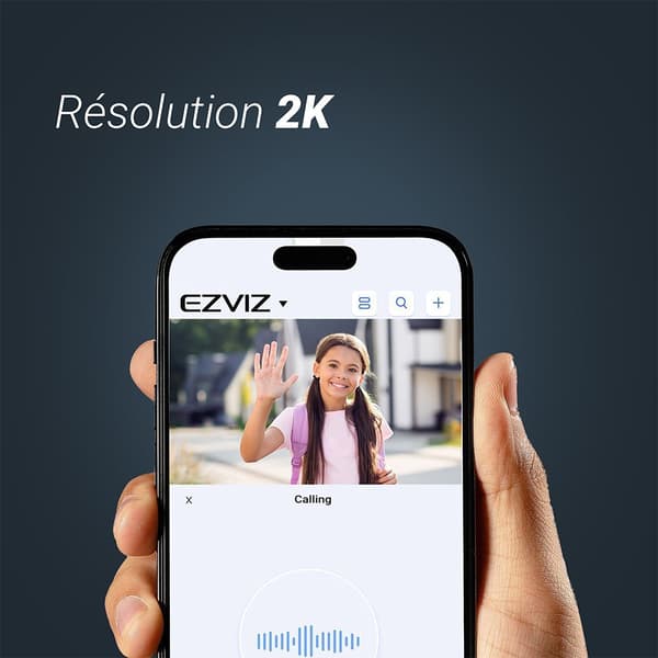 EZVIZ HP3 PRO smart videodörrklocka – silver, inklusive solpanel