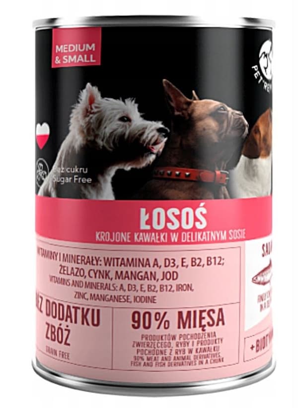 PET REPUBLIC Adult Medium & Small Salmon - vådfoder til hunde - 400 g