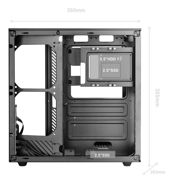 Mars Gaming MC-INFINIOLITE Midi Tower Sort