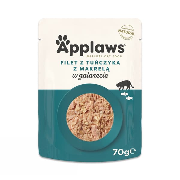 APPLAGER Tunfilet med makrel i gelé - våd kattefoder - 70g