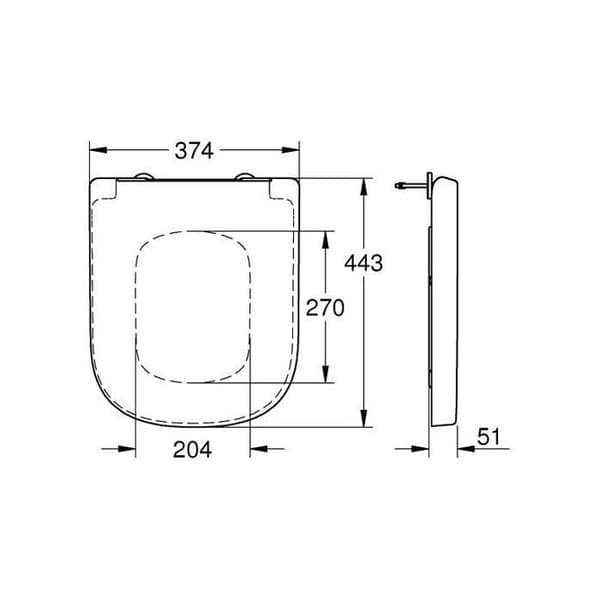 Toiletsæde - GROHE - Soft close - Keramik