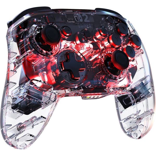 Spilcontroller - TURTLE BEACH - Nintendo Switch 2 - Afterglow - Trådløs - Transparent med RGB-belysning