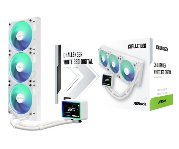 Asrock Challenger White 360 Digital Processor Vätskekylningskit 12 cm