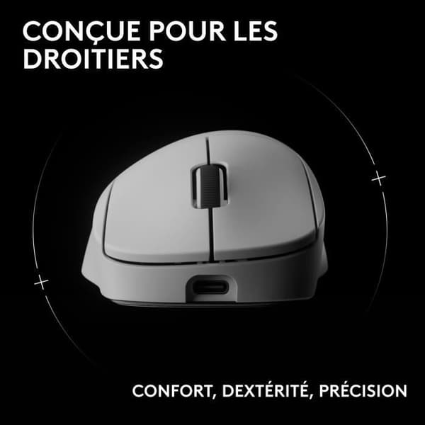 Trådløs gamingmus - Logitech - G Pro X Superlight 2 DEX - Hvid