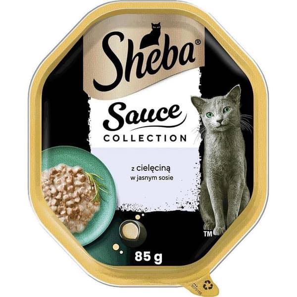 SHEBA Såskollektion Kalvkött i lätt sås – våtfoder för katter – 85 g