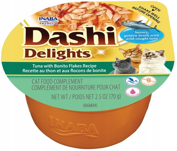 INABA Dashi Delights Tonfisk med bonito recept - våtfoder för katter - 70 g