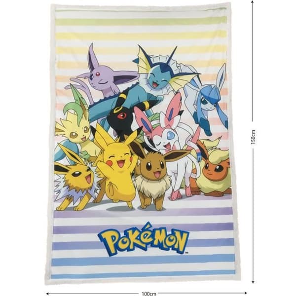 Sherpa-peitto - POKEMON - Evoluutiot - 100 x 150 cm