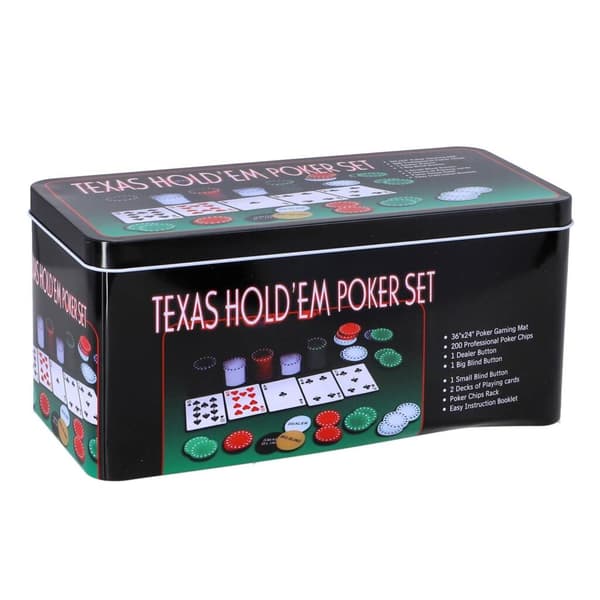 Pokerset i plåt 200 delar