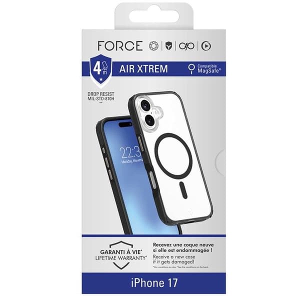 FC Air Xtreme Frost MagSafe -kotelo - iPhone 17 - Musta
