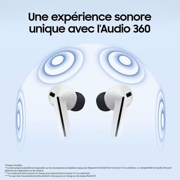 Samsung Buds3 FE svarta hörlurar