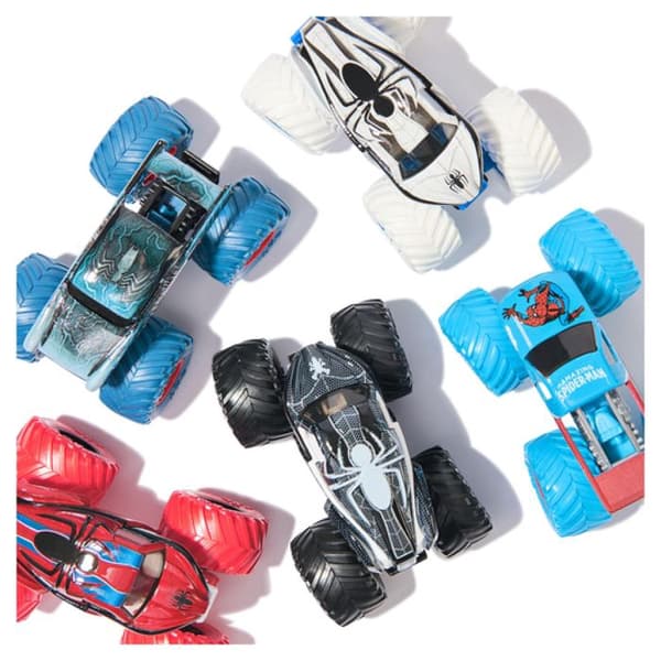 Spiderman Die Cast Monster Jam-pakke med 5