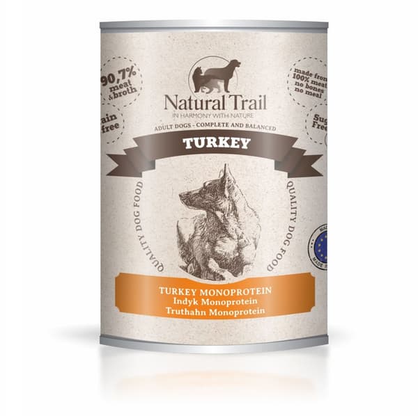 NATURAL TRAIL Mono Kalkun - vådfoder til hunde - 800 g