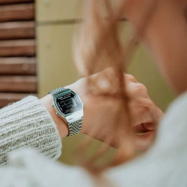 Smartklocka - CASIO - ABL - 38 mm - Silver / Svart urtavla