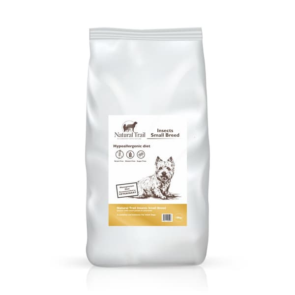 NATURAL TRAIL Premium Insekter Små racer - tørfoder til hunde - 10 kg