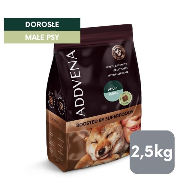 ADDVENA Boosted by superfoods Adult Small Beef - tørfoder til hunde - 2,5 kg