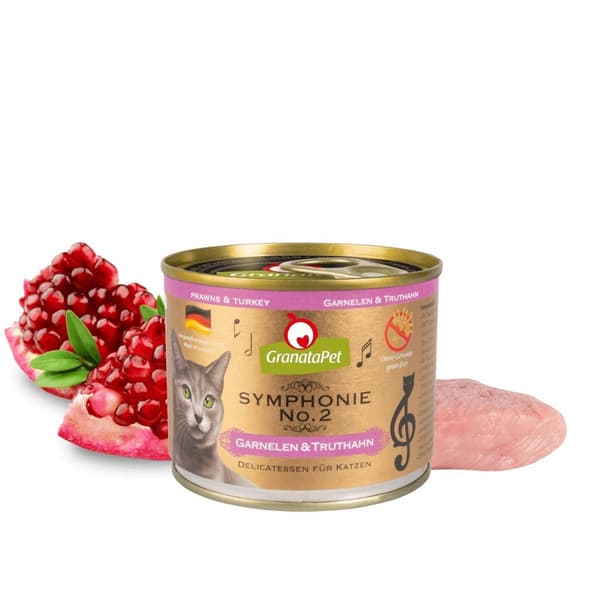 GRANATAPET Symphonie No.2 Räkor och kalkon - våtfoder för katter - 200 g