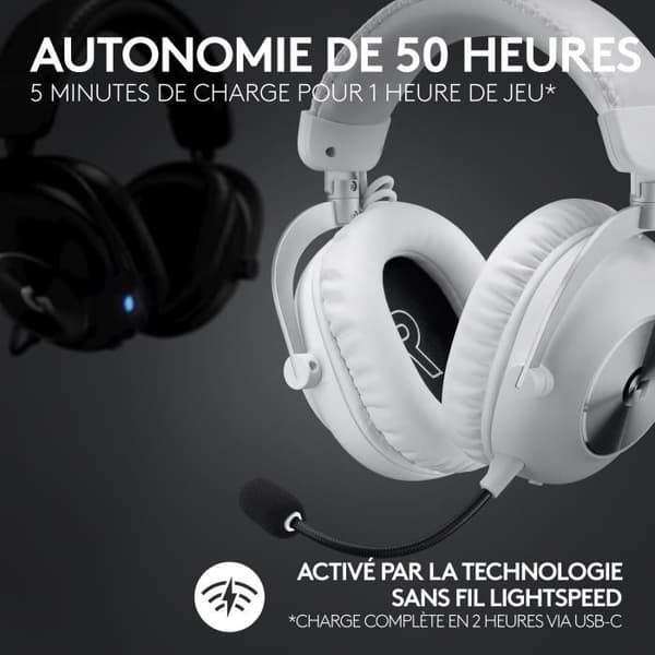 Logitech G PRO X 2 trådløst Bluetooth-gamingheadset til pc, hvid