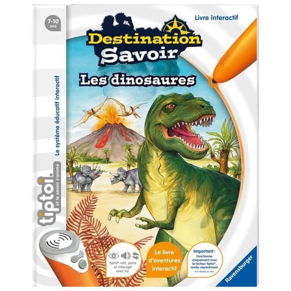 tiptoi, Interaktiv bog, Destination Knowledge Dinosaurs, 7 år gammel, Ravensburger