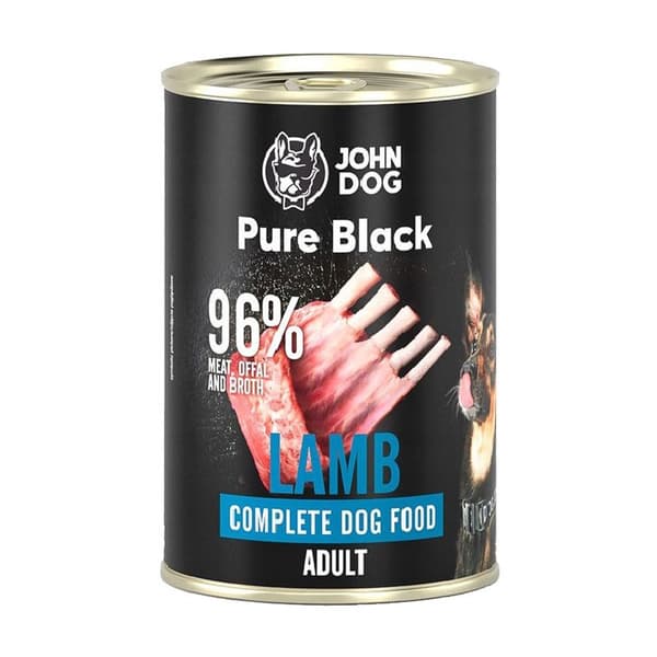 JOHN DOG Pure Black Lamb - vådfoder til hunde - 400 g