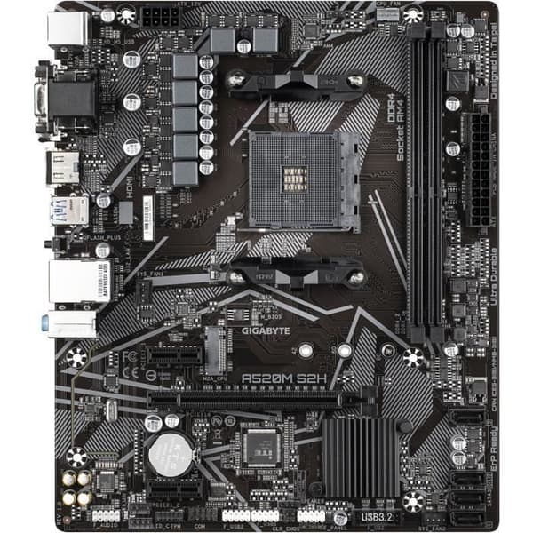 Emolevy - GIGABYTE - A520M S2H - Micro ATX - Socket AM4 - DDR4 jopa 64 Gt