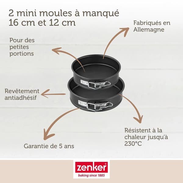 Set med 2 mini springformar - ZENKER - Special Mini - 12 och 16 cm