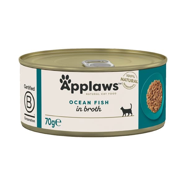 APPLAWS Havfisk i bouillon - vådfoder til katte - 70 g