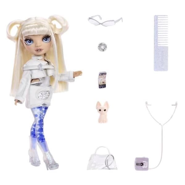 Rainbow High Sparkle & Shine Pop -kimallusvoide - valkoinen