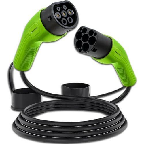 Qoltec 52474 laddningskabel för elbil Svart Typ 2 5 m
