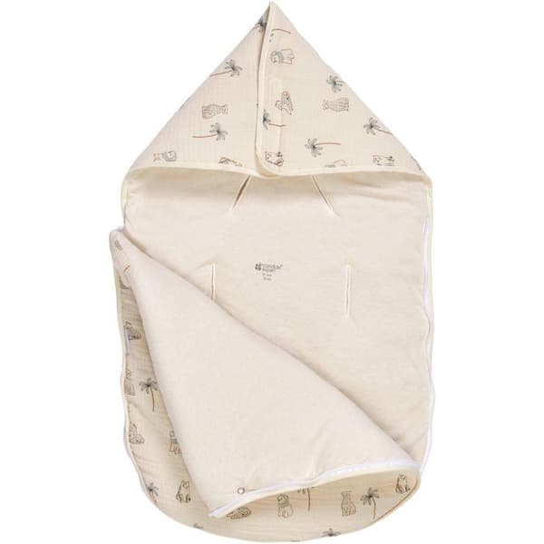 Babynest - CANDIDE - 70 cm - 0/3 månader - Vit med tigertryck