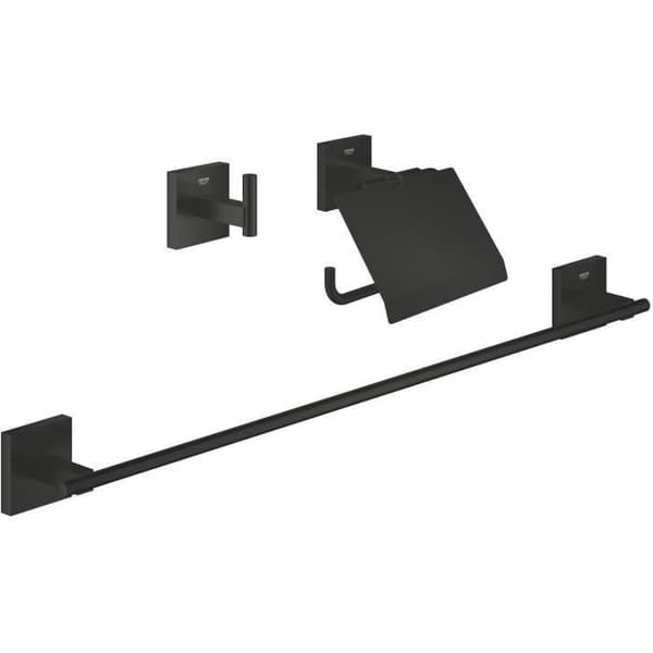 3-i-1 tilbehørssæt - GROHE - 411242430 - Matsort - Metal - Bruser