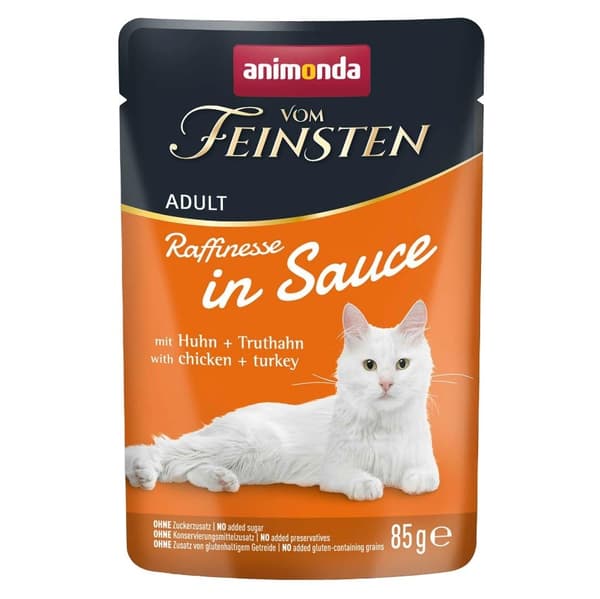 ANIMONDA Vom Feinsten Raffinesse i sauce Kylling med kalkun - våd kattefoder - 85g