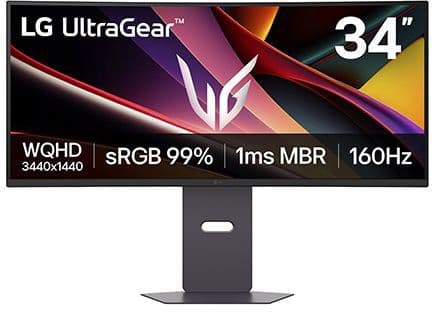 PC-spilskærm - LG - 34 tommer - 160 Hz - VA-panel - 5 ms - UltraGear