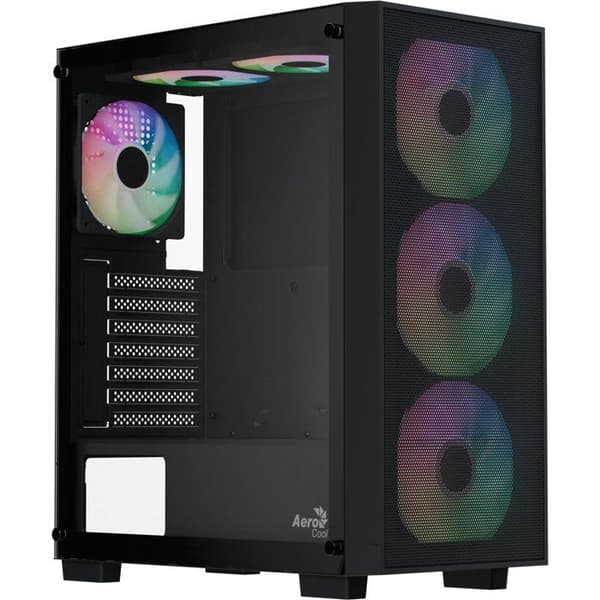 PC-chassi (utan nätaggregat) - AEROCOOL B509A Flow - ACCM-BD02063.11 - Midi-tower - ATX-format - Svart