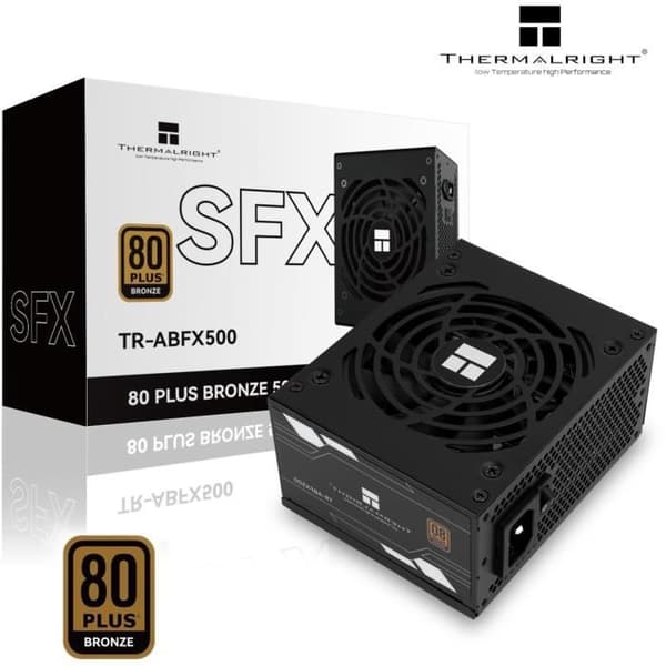 Ikke-modulær PC-strømforsyning - THERMALRIGHT ABFX 500 - 80+ Bronze - Sort