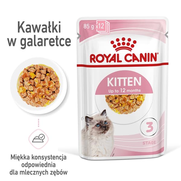 Royal Canin FHN Kitten Instinctive i gelé - vådfoder til killinger - 12x85g