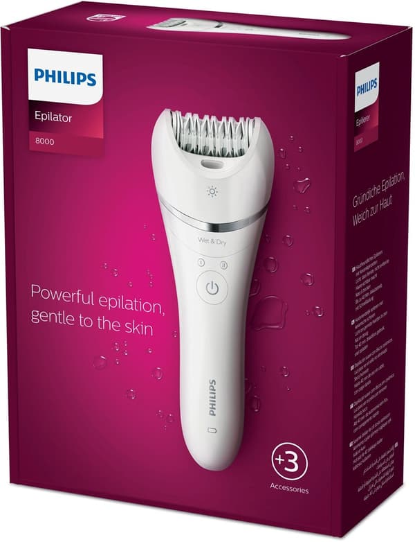 Philips BRE700/00 epilator 32 pincetter Silver, Vit